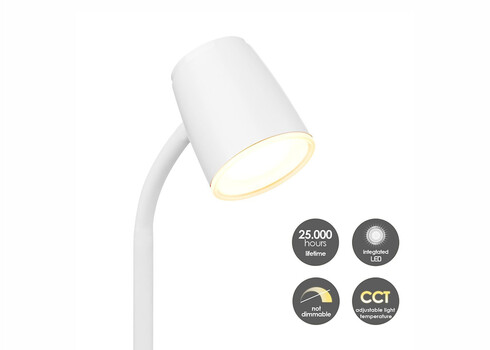 Lauavalgusti ELBO valge, D14xH38 cm, LED