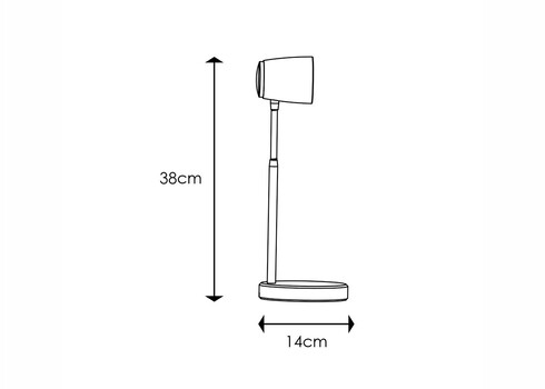 Lauavalgusti ELBO must, D14xH38 cm, LED