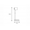 Lauavalgusti ELBO must, D14xH38 cm, LED