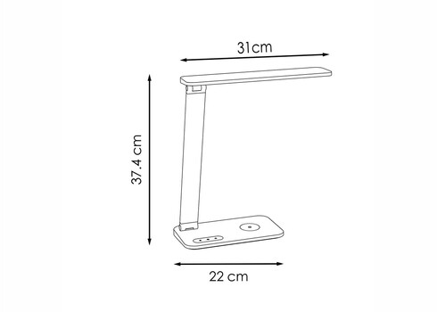 Lauavalgusti TALIA must, 31x22xH37,4 cm, LED