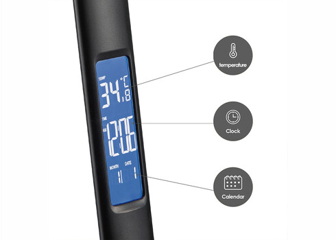 Lauavalgusti CLOCK must, 26x15xH33,5 cm, LED