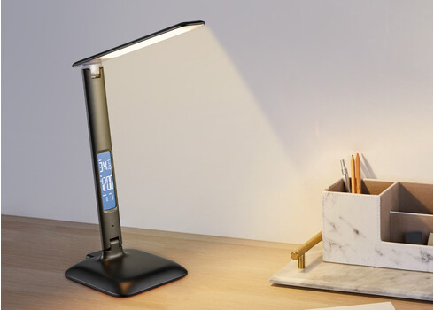 Lauavalgusti CLOCK must, 26x15xH33,5 cm, LED