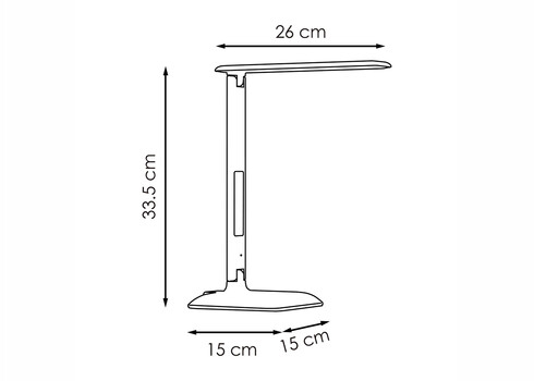 Lauavalgusti CLOCK must, 26x15xH33,5 cm, LED