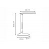 Lauavalgusti CLOCK must, 26x15xH33,5 cm, LED