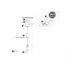 Rippvalgusti SAGA must, D10xH120 cm, E27