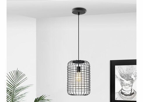 Rippvalgusti NETTING must, D26xH142 cm, E27