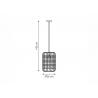 Rippvalgusti NETTING must, D26xH142 cm, E27