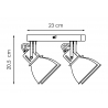 Kohtvalgusti FAMA must, 23x23xH20,5 cm, LED, E14