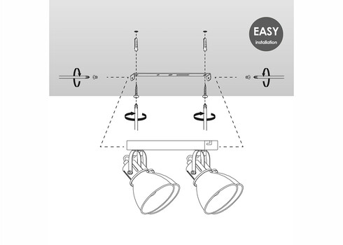 Kohtvalgusti FAMA must, 23x23xH20,5 cm, LED, E14