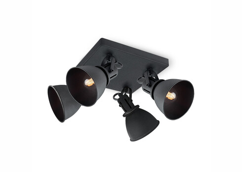 Kohtvalgusti FAMA must, 23x23xH20,5 cm, LED, E14