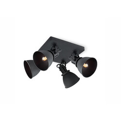 Kohtvalgusti FAMA must, 23x23xH20,5 cm, LED, E14