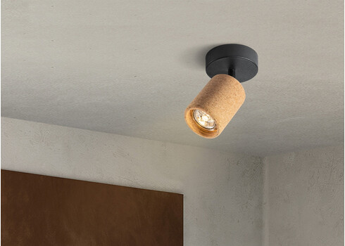 Kohtvalgusti CORK pruun / must, D9,5xH16 cm, LED