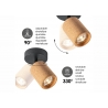 Kohtvalgusti CORK pruun / must, D9,5xH16 cm, LED
