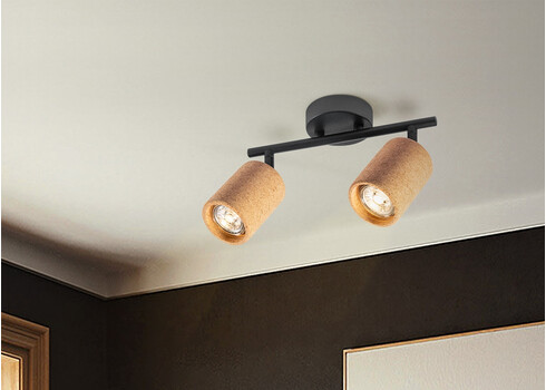 Kohtvalgusti CORK pruun / must, 26x10xH19 cm, LED