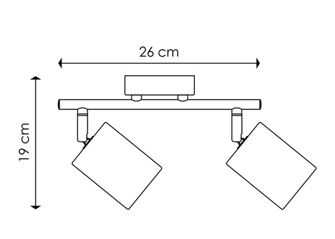 Kohtvalgusti CORK pruun / must, 26x10xH19 cm, LED
