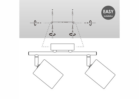 Kohtvalgusti CORK pruun / must, 26x10xH19 cm, LED