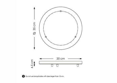 Rosett XXL must, D35xH4,5 cm