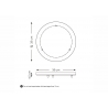 Rosett XXL must, D35xH4,5 cm
