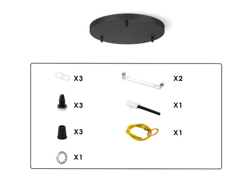 Rosett XXL must, D35xH4,5 cm