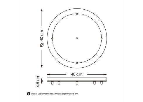 Rosett XXL must, D40xH4,5 cm