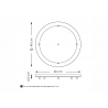 Rosett XXL must, D40xH4,5 cm