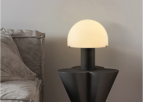 Lauavalgusti MUSHROOM must / naturaalne, D23xH28 cm, E27