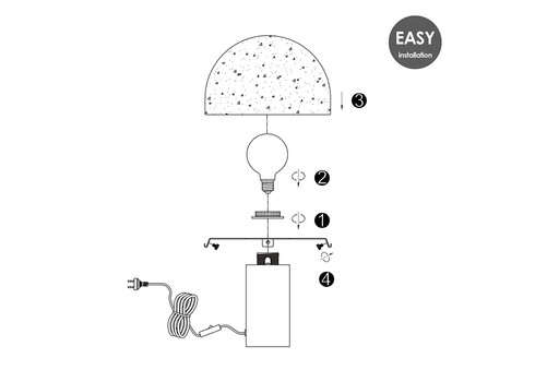 Lauavalgusti MUSHROOM must / naturaalne, D23xH28 cm, E27