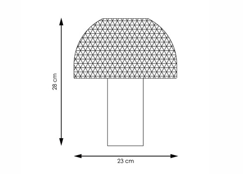 Lauavalgusti MUSHROOM must, D23xH28 cm, E27