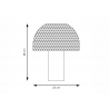 Lauavalgusti MUSHROOM must, D23xH28 cm, E27