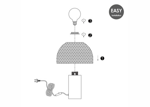 Lauavalgusti MUSHROOM must, D23xH28 cm, E27