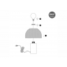 Lauavalgusti MUSHROOM must, D23xH28 cm, E27