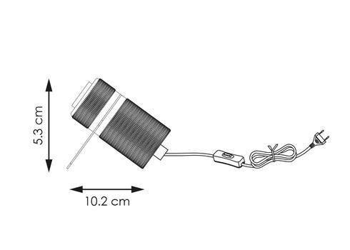 Lauavalgusti MATRIX valge, 11x10,2xH5.3 cm, E27
