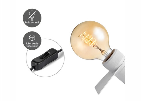 Lauavalgusti MATRIX valge, 11x10,2xH5.3 cm, E27