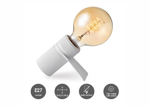 Lauavalgusti MATRIX valge, 11x10,2xH5.3 cm, E27