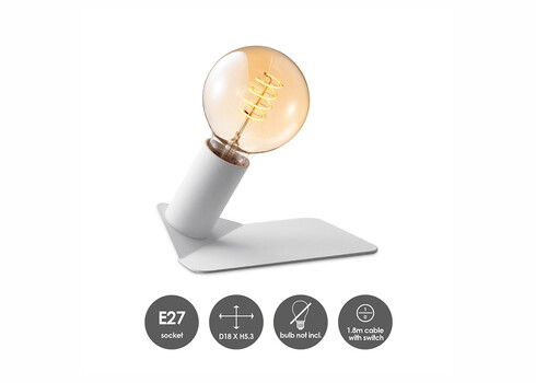 Lauavalgusti BOYD valge, 18x13xH5.3 cm, E27