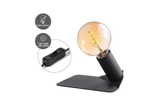 Lauavalgusti BOYD must, 18x13xH5.3 cm, E27