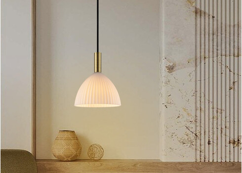 Rippvalgusti CREDO messing / klaas, D18xH125 cm, E14