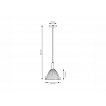 Rippvalgusti CREDO messing / klaas, D18xH125 cm, E14