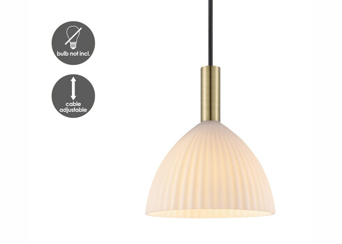 Rippvalgusti CREDO messing / klaas, D18xH125 cm, E14