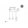 Rippvalgusti CREDO messing / klaas, D18x70xH125 cm, E14