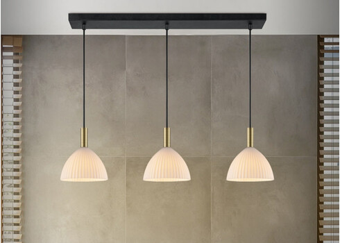 Rippvalgusti CREDO messing / klaas, D18x70xH125 cm, E14