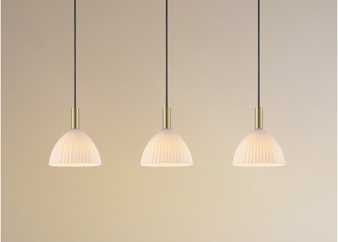 Rippvalgusti CREDO messing / klaas, D18x70xH125 cm, E14