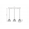 Rippvalgusti CREDO messing / klaas, D18x70xH125 cm, E14