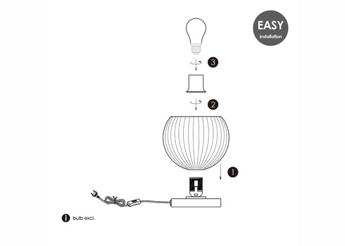 Lauavalgusti CREDO messing / klaas, D20xH18,5 cm, E27