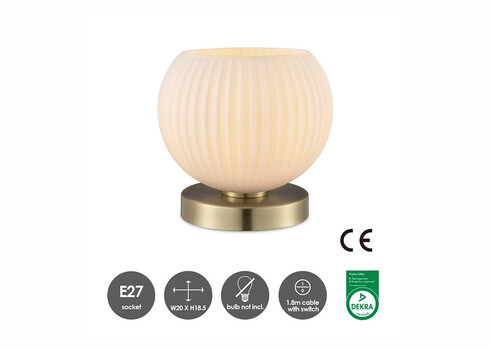 Lauavalgusti CREDO messing / klaas, D20xH18,5 cm, E27