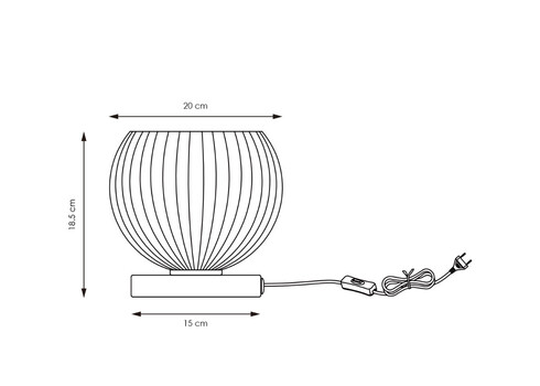 Lauavalgusti CREDO messing / klaas, D20xH18,5 cm, E27