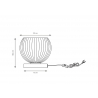 Lauavalgusti CREDO messing / klaas, D20xH18,5 cm, E27