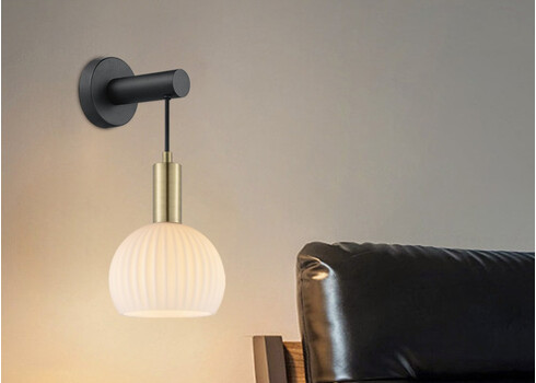 Seinavalgusti CREDO messing / klaas, D20xH35 cm, E14