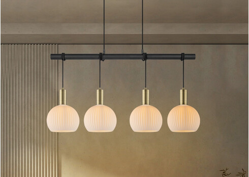 Rippvalgusti CREDO messing / klaas, 101x20xH195 cm, E27