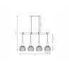 Rippvalgusti CREDO messing / klaas, 101x20xH195 cm, E27